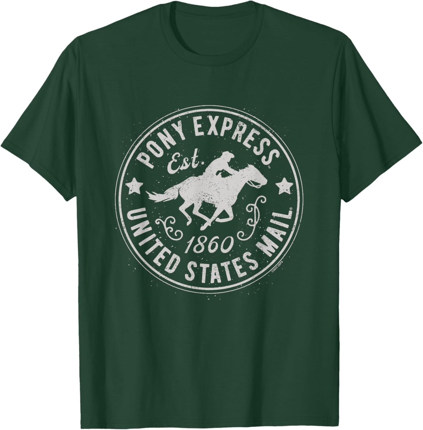 USPS - USPS Pony Express T-Shirt - T-Shirt | Forest