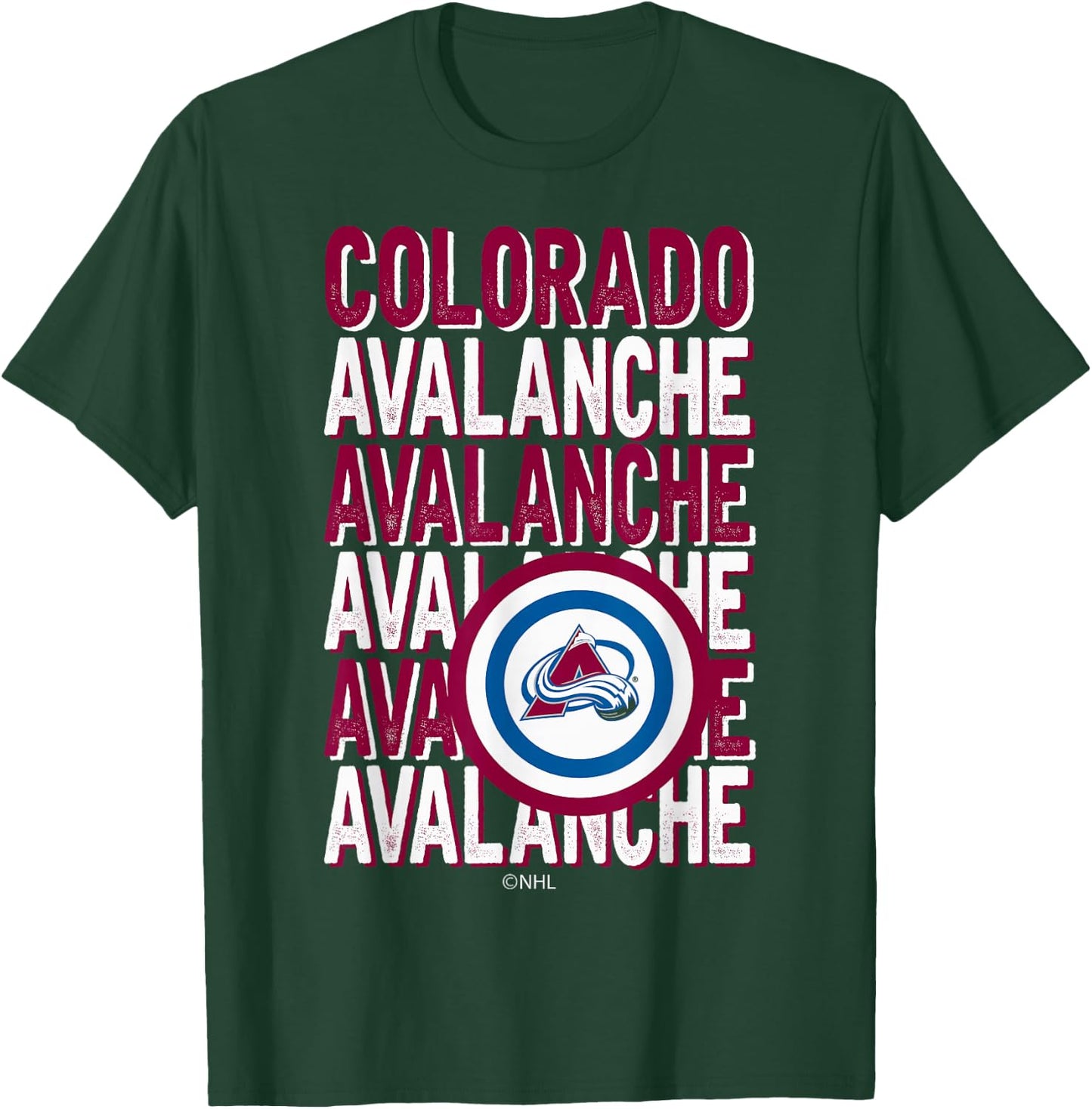 Colorado Avalanche Repeat Black Officially Licensed T-Shirt - T-Shirt | Forest