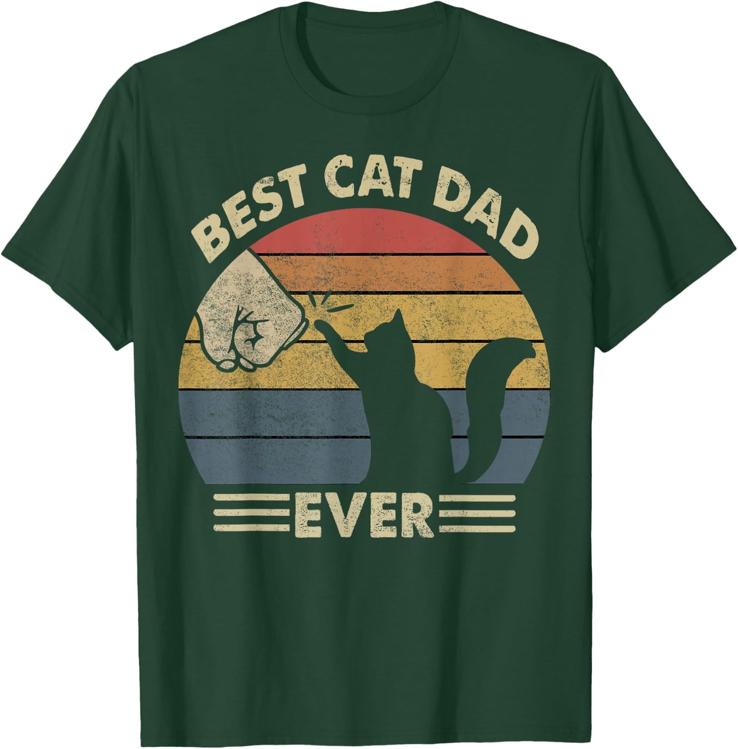 Cat-Shirt Men Best Cat Dad Ever Funny Cat Lover Gift T-Shirt - T-Shirt | Forest