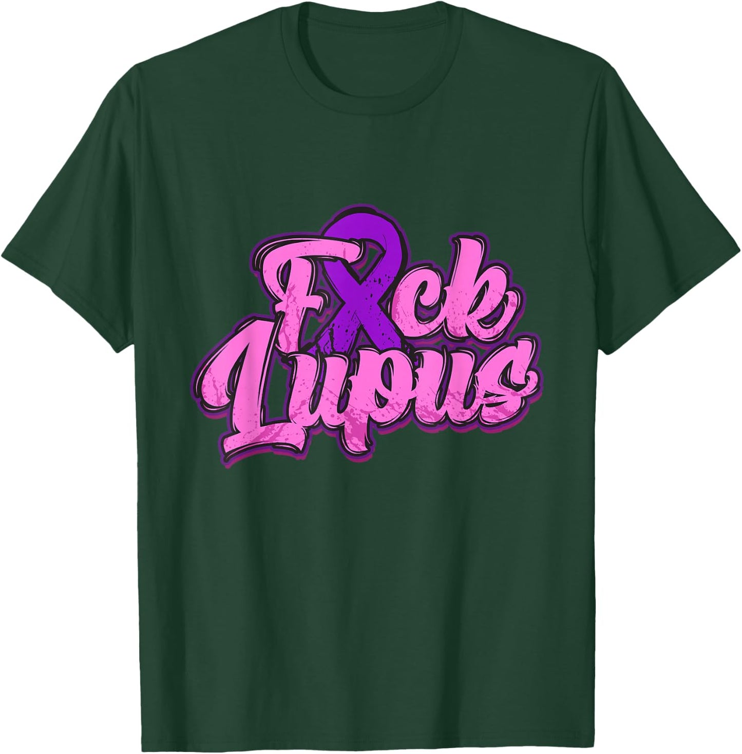 Fuck Lupus Shirt Lupus Awareness Month Purple Ribbon T-Shirt - T-Shirt | Forest