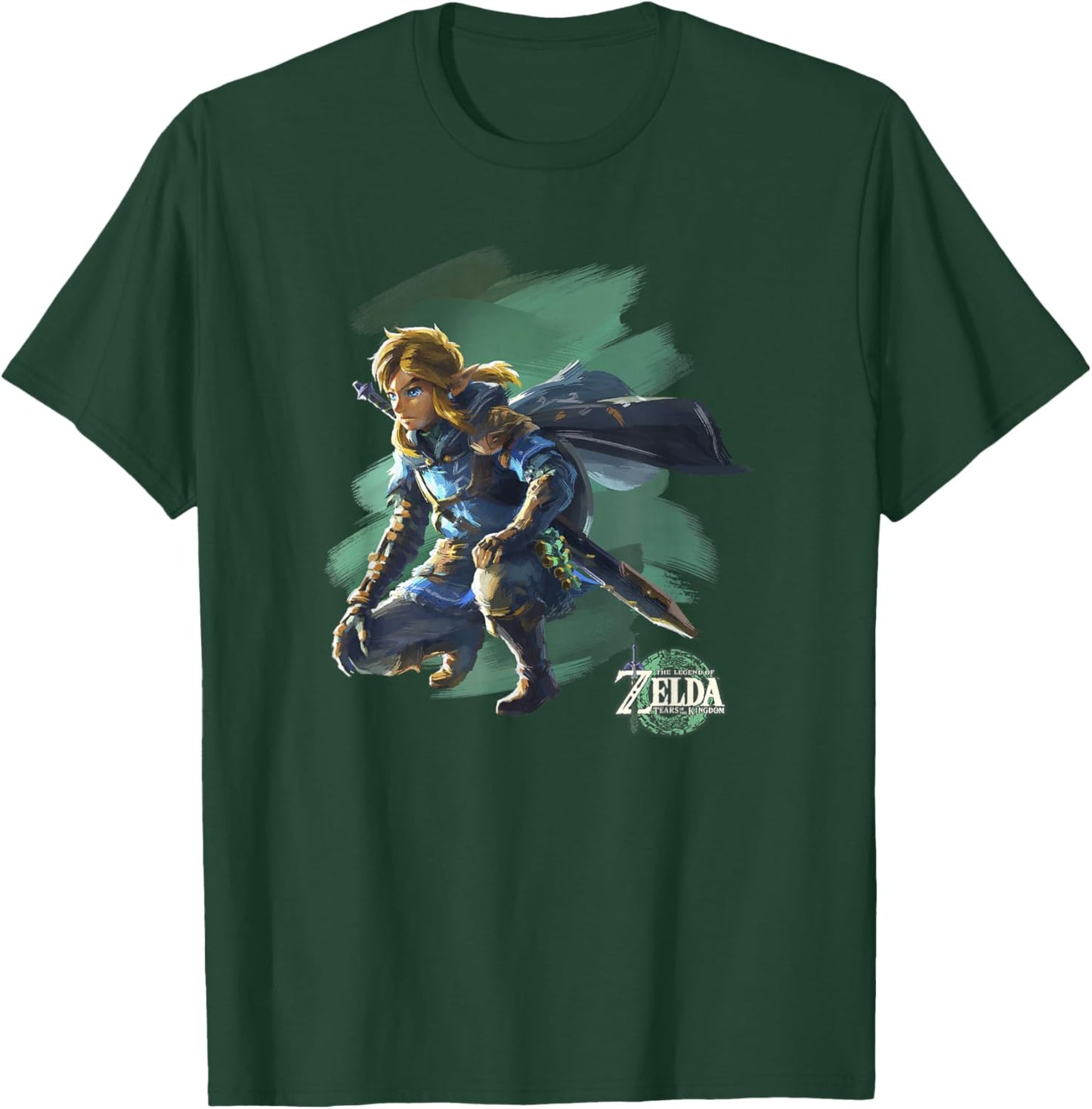 The Legend of Zelda Tears of The Kingdom Crouching Link Art T-Shirt - T-Shirt | Forest