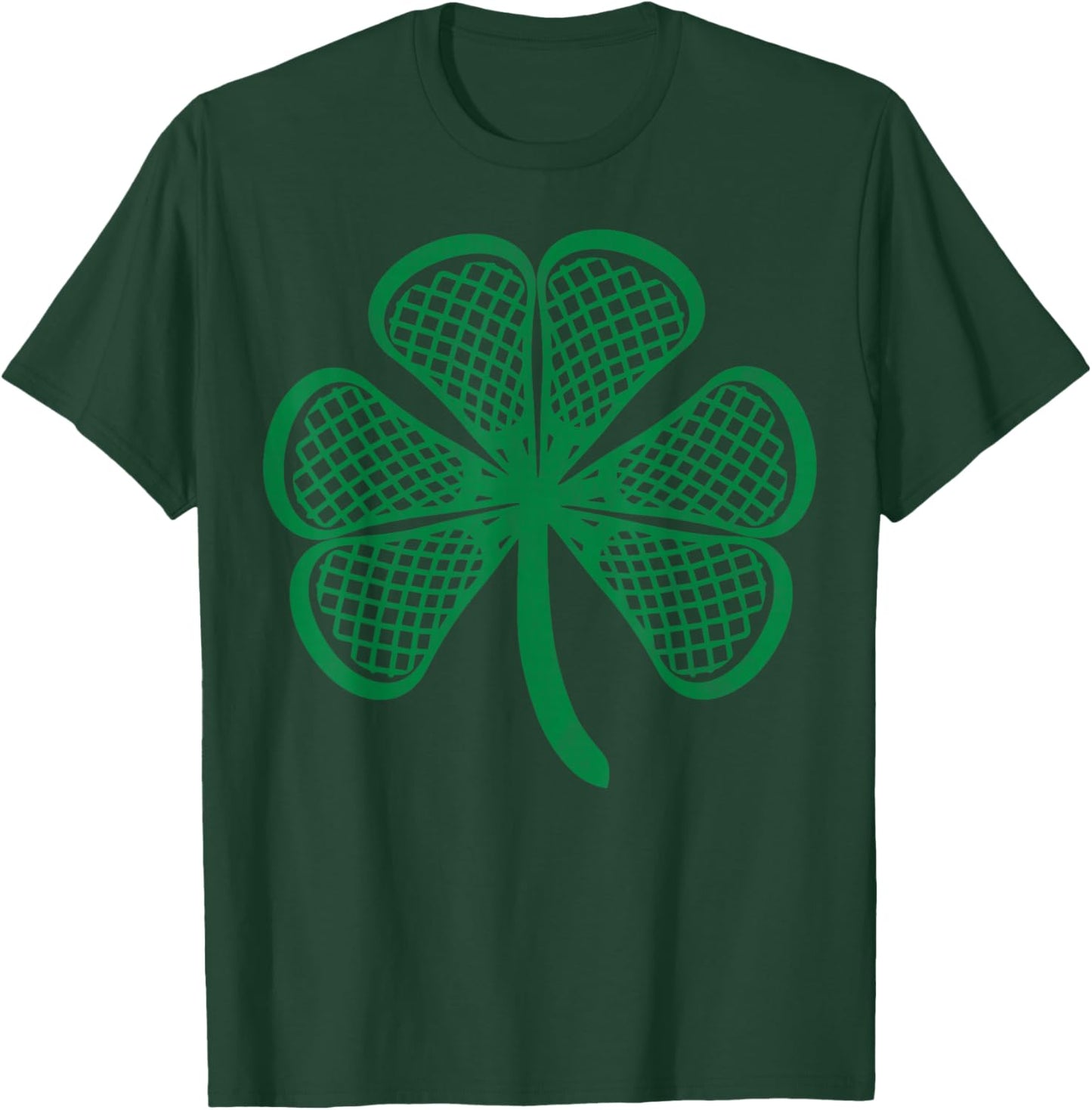 Lacrosse Sticks Shamrock Clover Irish Lucky Lax St Patrick T-Shirt - T-Shirt | Forest