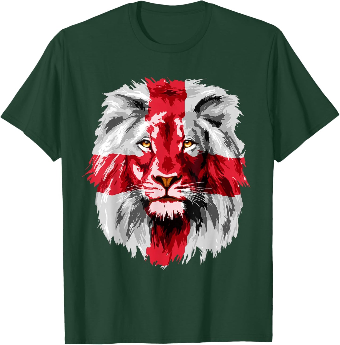England National Flag Lion Face English England Flag T-Shirt - T-Shirt | Forest