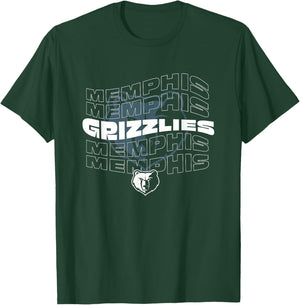 NBA Memphis Grizzlies Wave Outline Team Logo T-Shirt - T-Shirt | Forest