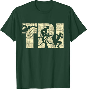 Tri - Triathlon Triathlete Marathoner Athlete Sports Lover T-Shirt - T-Shirt | Forest