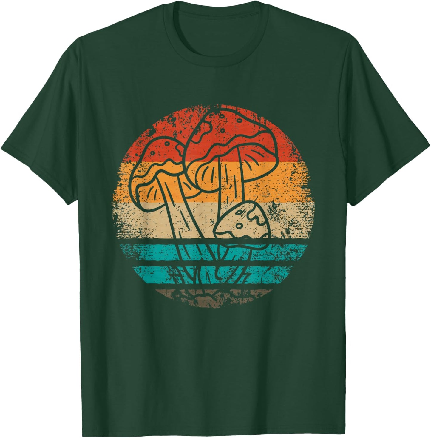 Vintage Mushroom Hunter Foraging - Forager Retro Mushroom T-Shirt - T-Shirt | Forest
