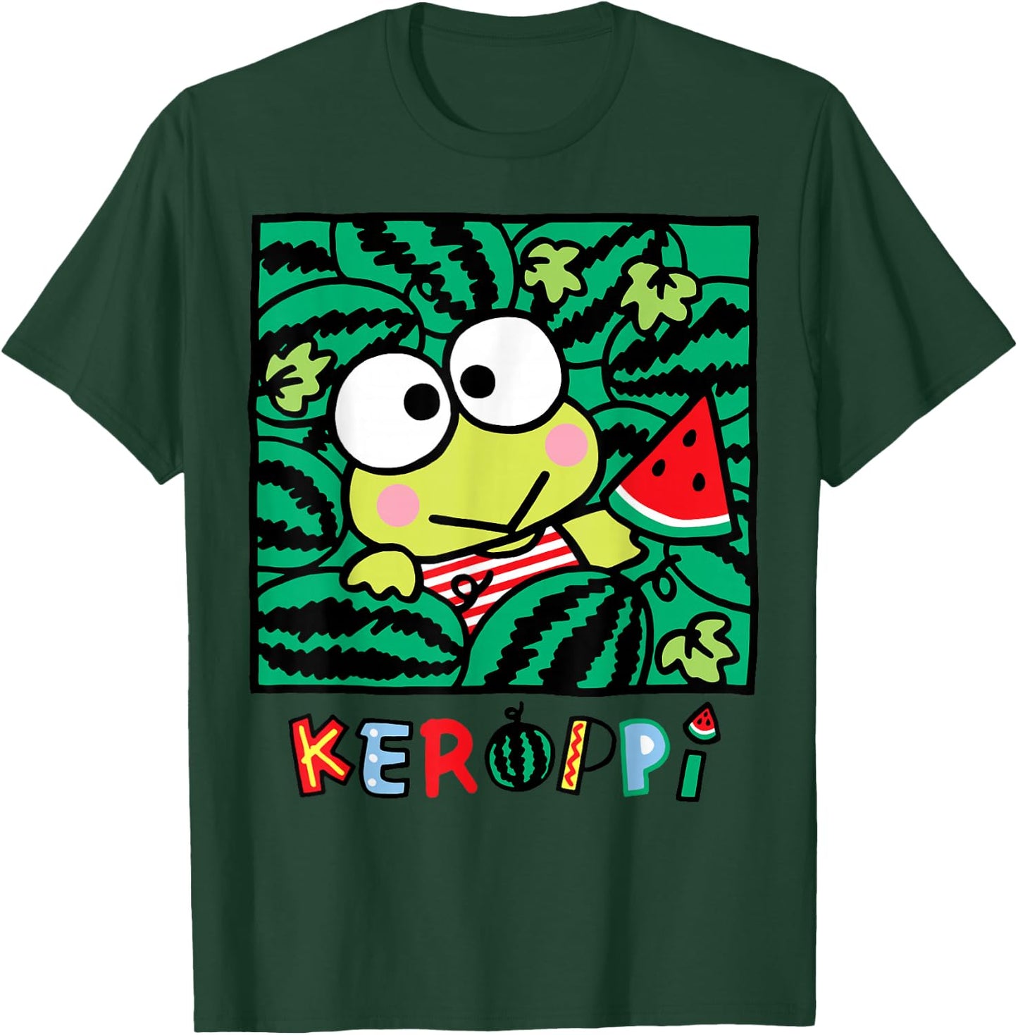 Keroppi Watermelon Summer Fun T-Shirt - T-Shirt | Forest