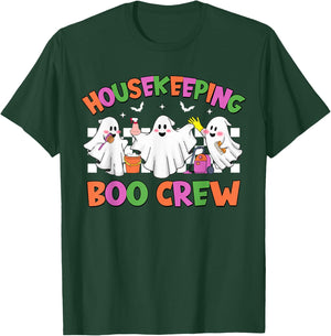 Retro Housekeeping Boo Crew Housekeeper Halloween Costumes T-Shirt - T-Shirt | Forest