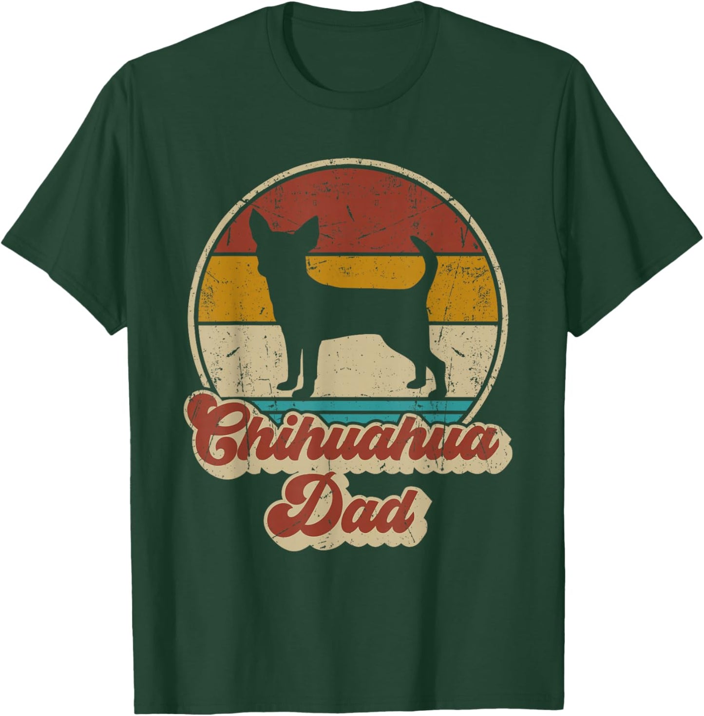 Chihuahua Dad Funny Dog Lover Gift Men Chihuahua Dog Vintage T-Shirt - T-Shirt | Forest