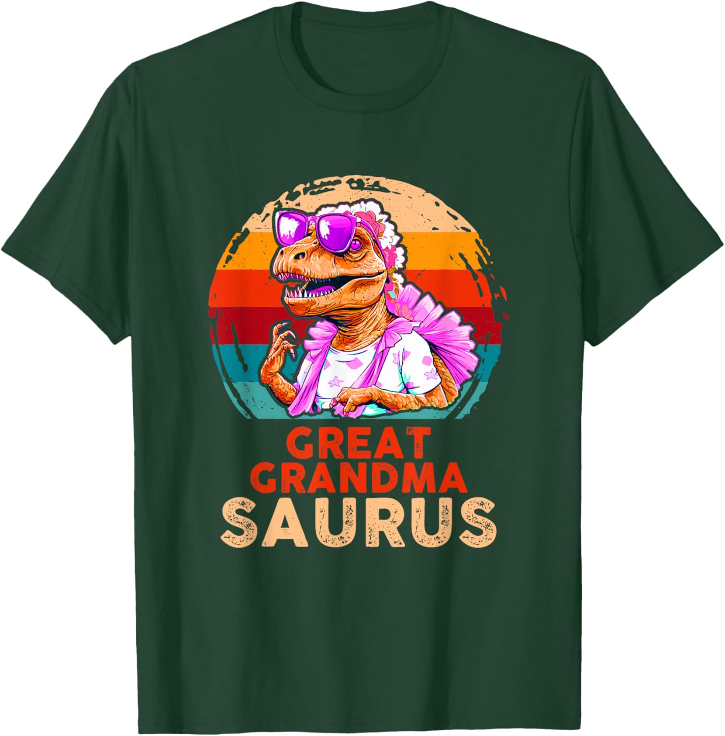 Funny Grandmasaurus Dinosaur Great Grandma Saurus Family T-Shirt - T-Shirt | Forest