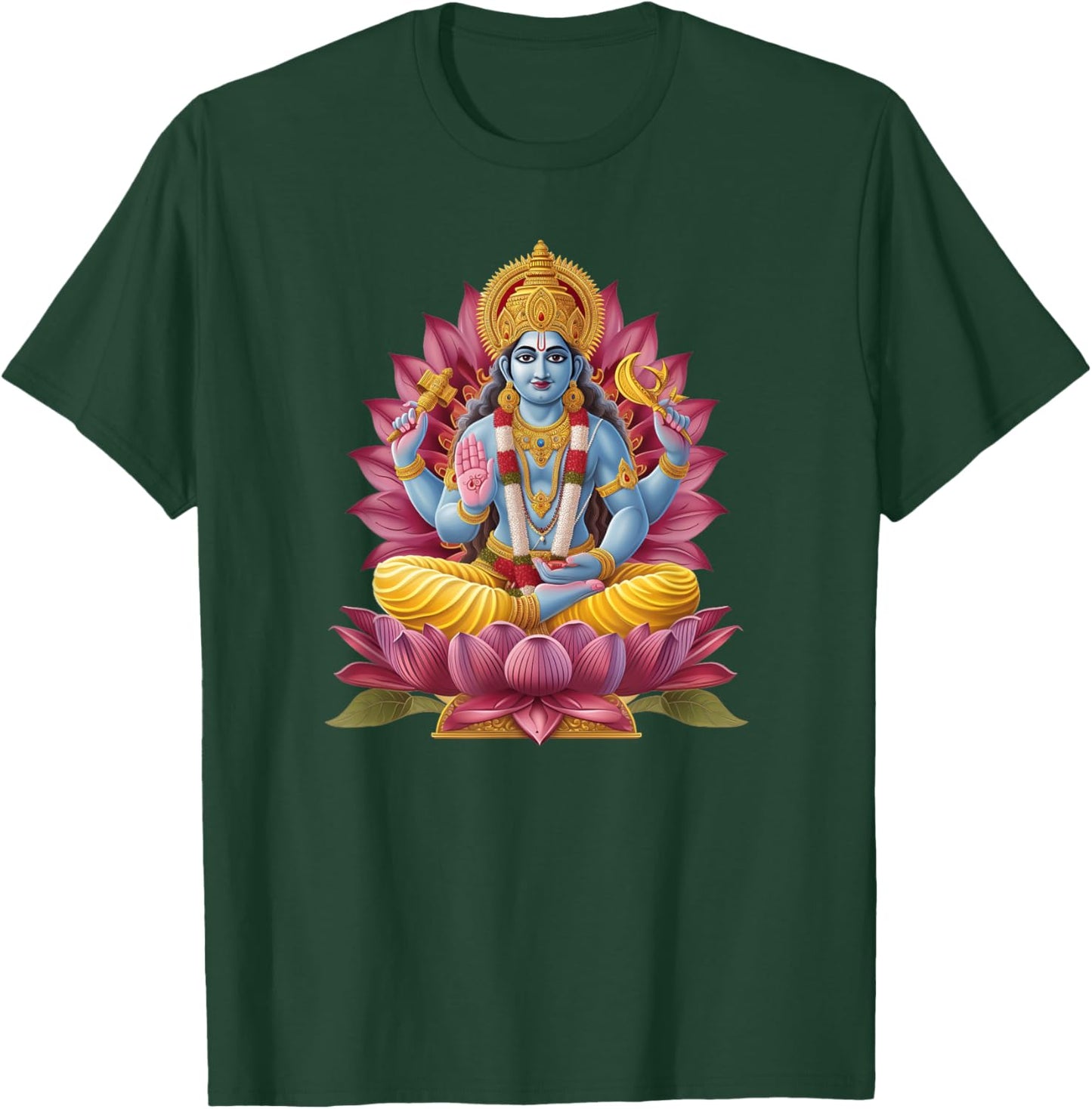 Hindu-Gott Vishnu - Vishnu Hinduismus Symbol des Schutzes T-Shirt - T-Shirt | Forest