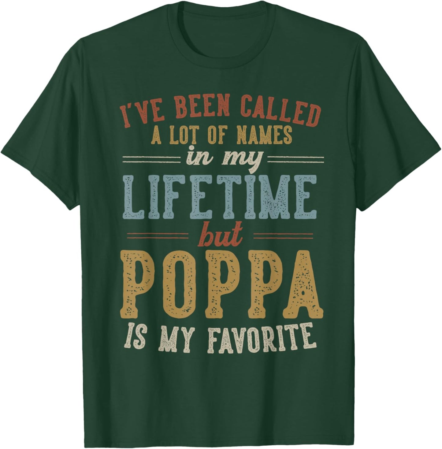 Poppa Is My Favorite Name - Father's Day Poppa T-Shirt - T-Shirt | Forest
