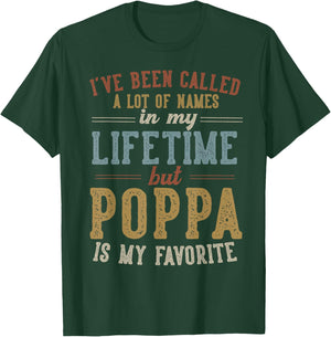 Poppa Is My Favorite Name - Father's Day Poppa T-Shirt - T-Shirt | Forest