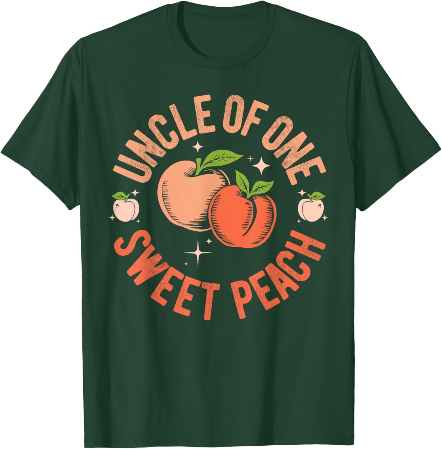 Uncle First Birthday One Sweet Peach Bday Family Matching T-Shirt - T-Shirt | Forest