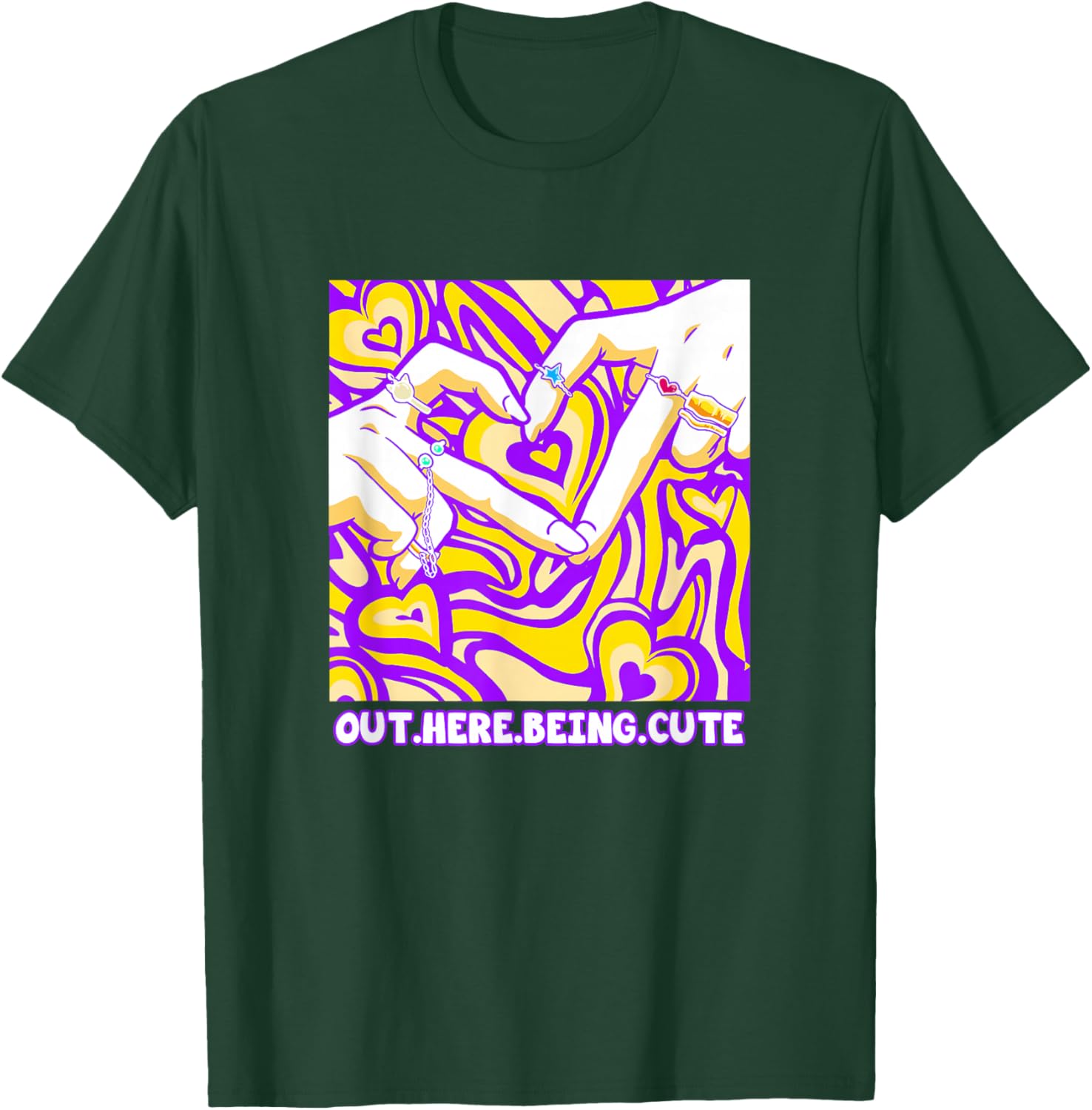 Purple and Golds Out Here Being Cute-gold & Purple T-Shirt - T-Shirt | Forest