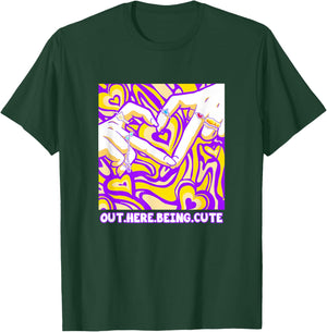 Purple and Golds Out Here Being Cute-gold & Purple T-Shirt - T-Shirt | Forest