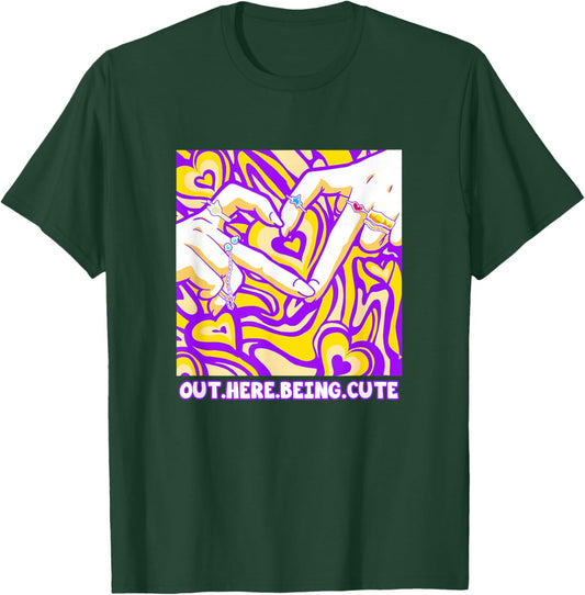 Purple and Golds Out Here Being Cute-gold & Purple T-Shirt - T-Shirt | Forest