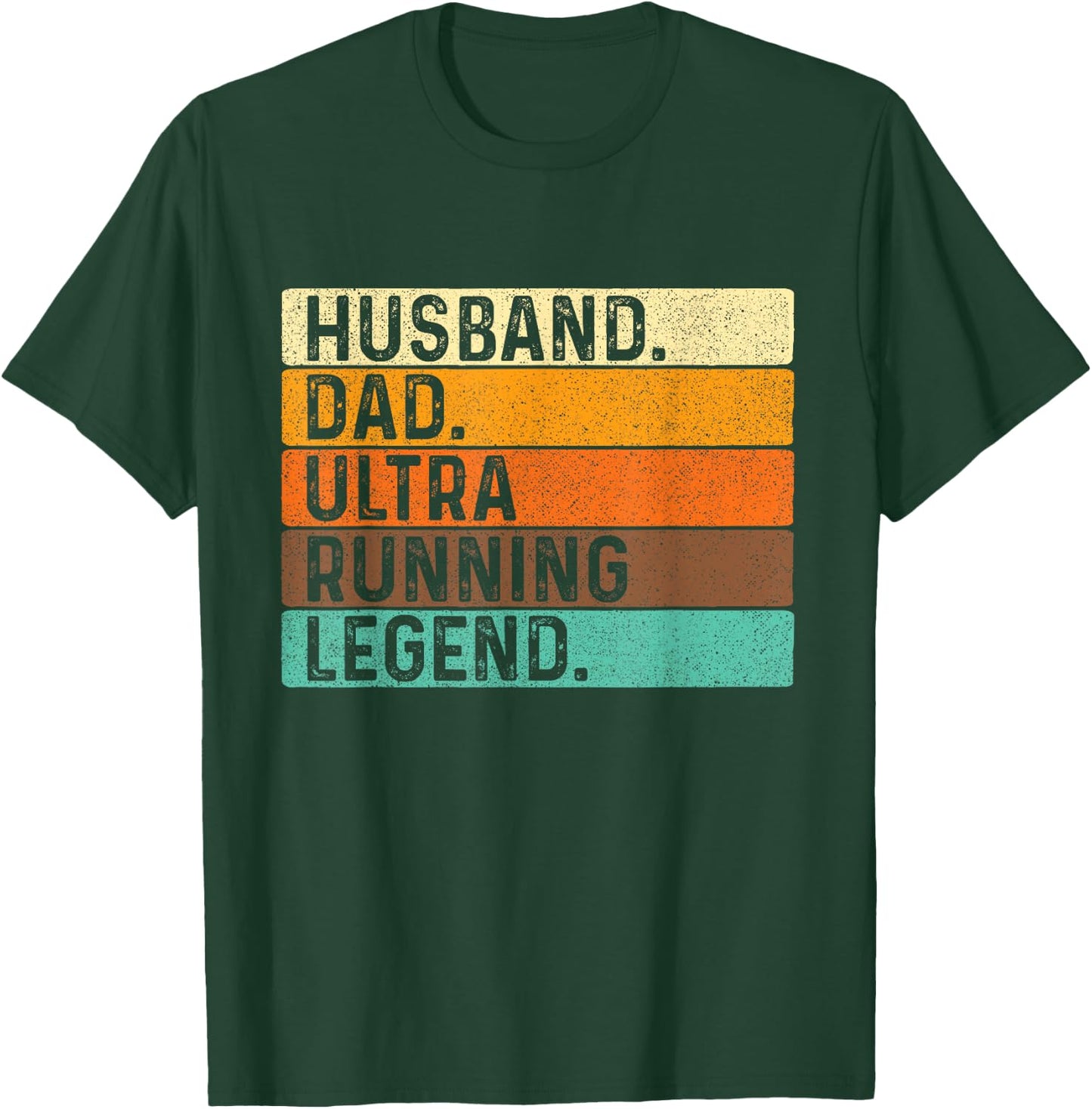 Husband Dad Ultra Running - Ultramarathon Mountain Runner T-Shirt - T-Shirt | Forest