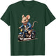 Highway Hero: Mouse on a Motorcycle T-Shirt - T-Shirt | Forest