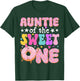 Auntie of The Sweet One 1st Birthday Donut Bday Party T-Shirt - T-Shirt | Forest