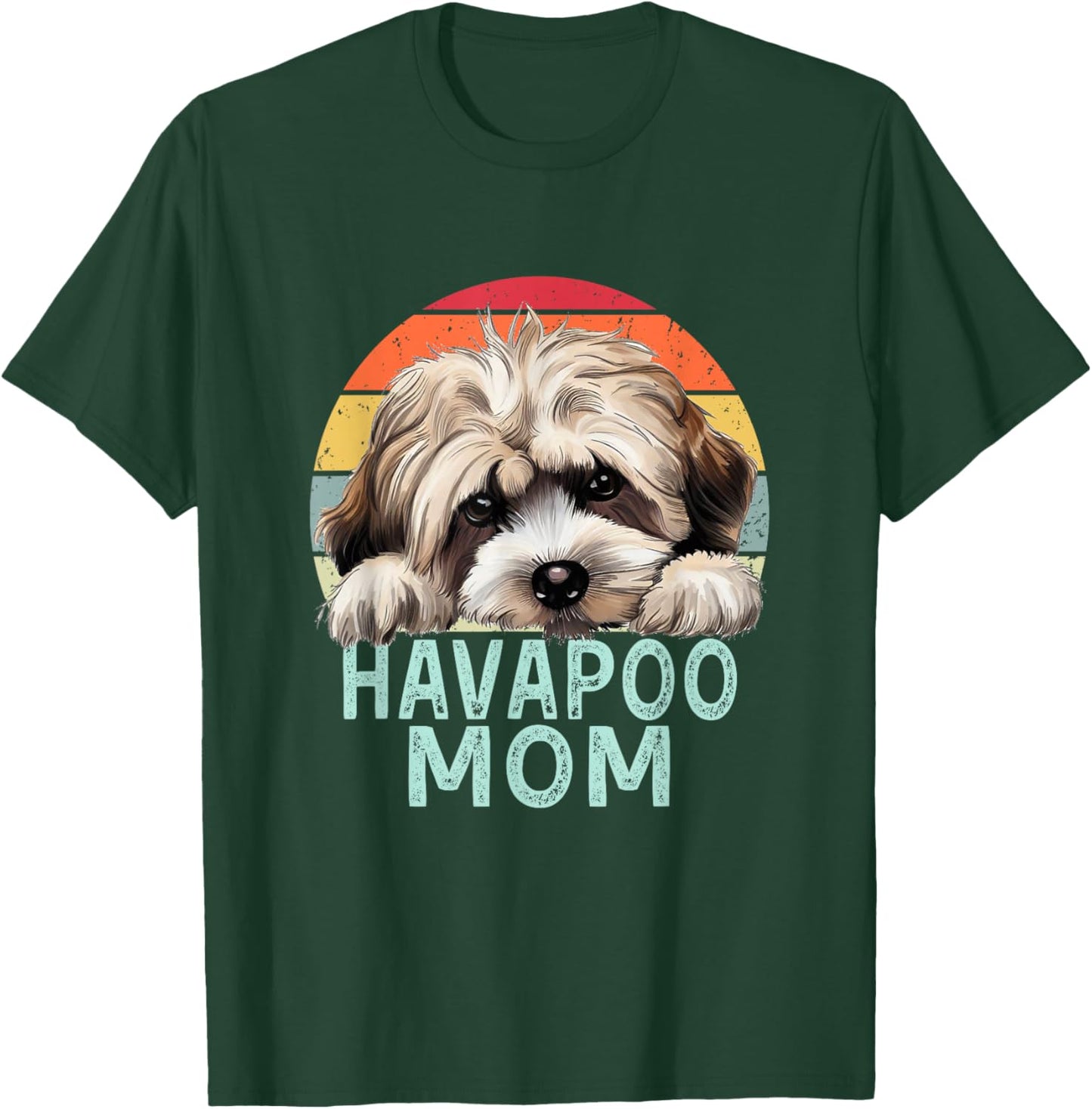 Havapoo Dog Mom Retro Vintage Funny My Dogs Are My Cardio T-Shirt - T-Shirt | Forest