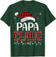 Papa claus christmas lights matching family xmas pajama T-Shirt - T-Shirt | Forest