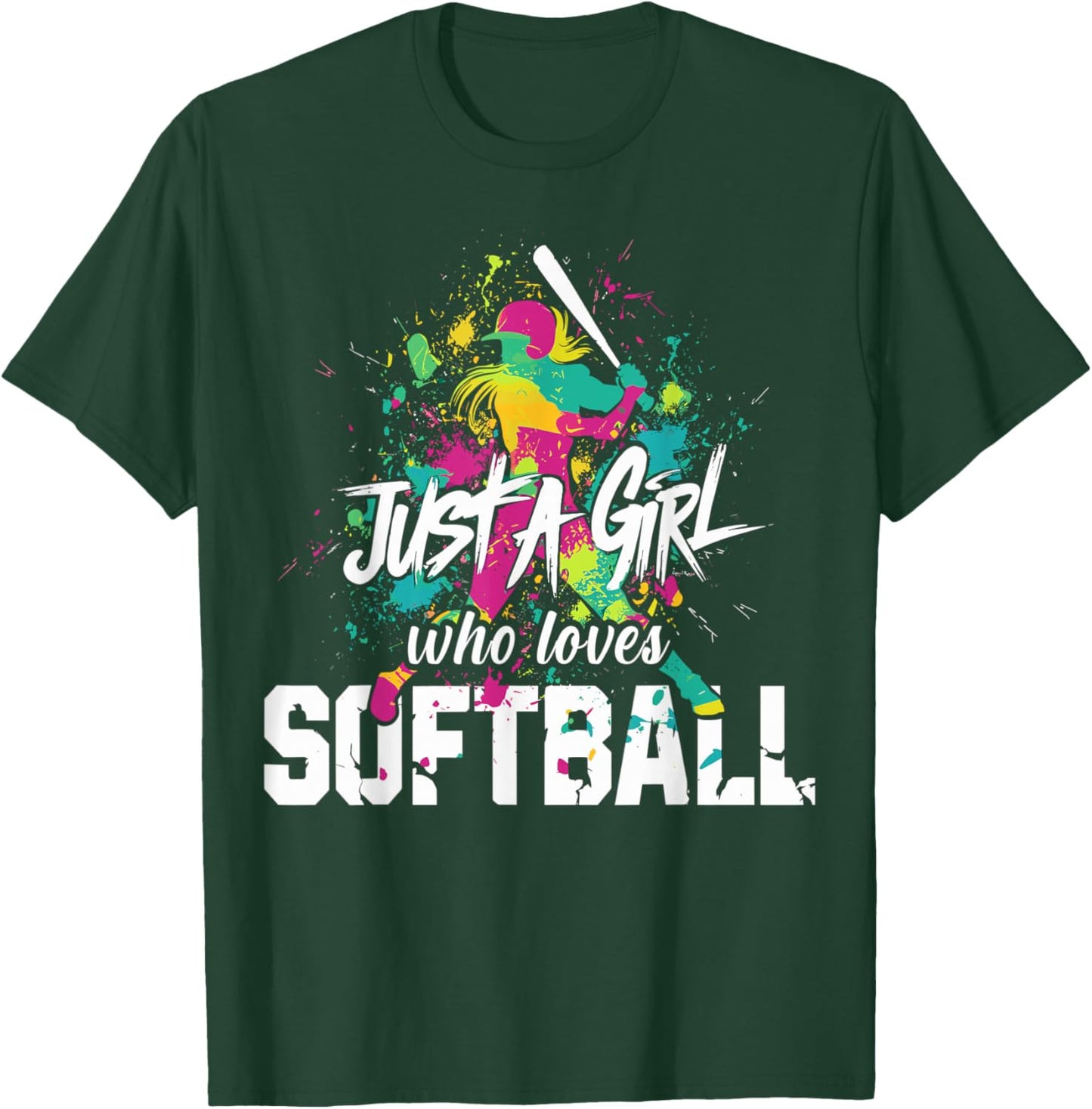 Softball Mom Just a Girl Who Loves Softball T-Shirt - T-Shirt | Forest