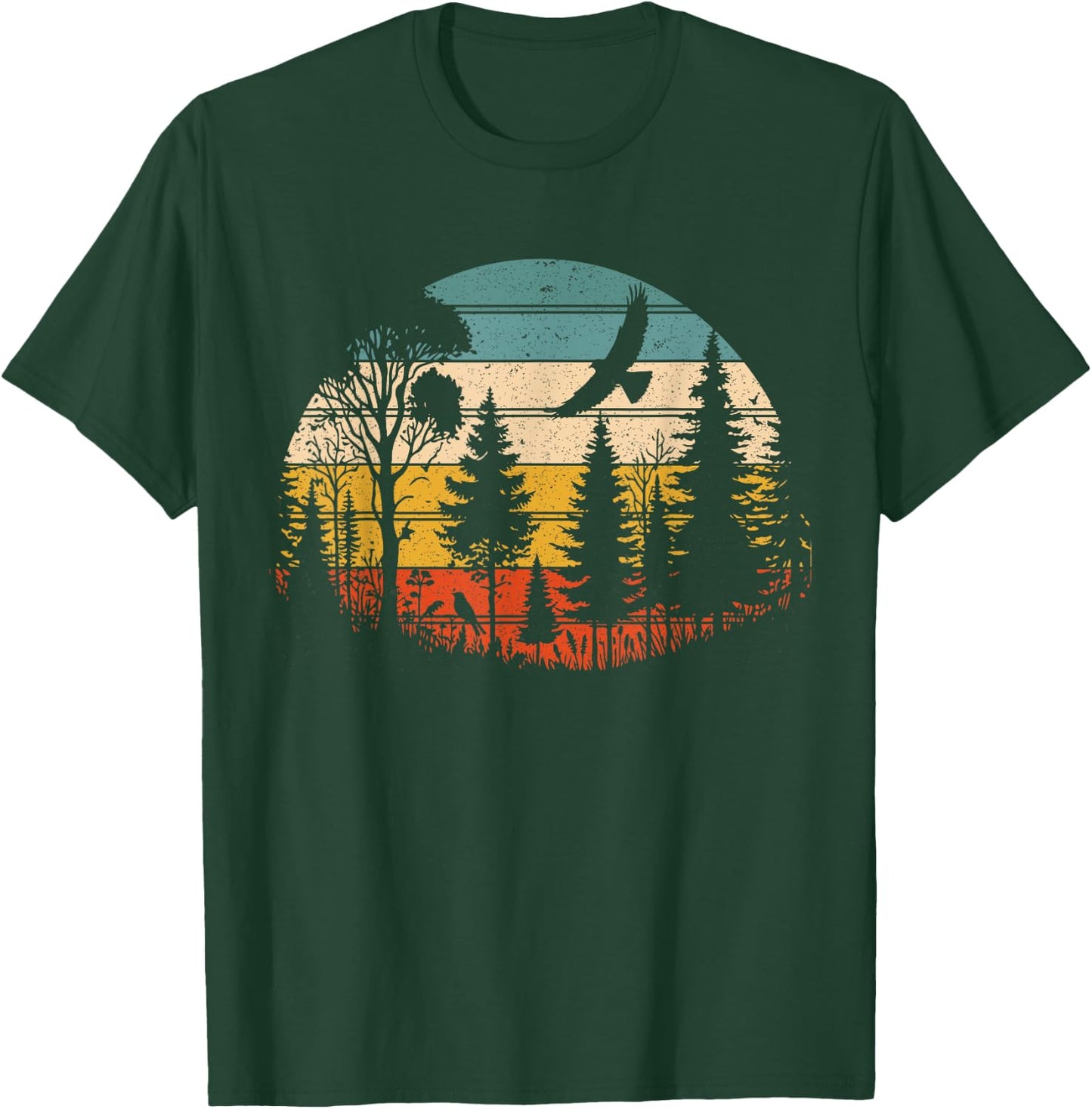 Trees Wildlife Nature Retro Vintage Forest Funny T-Shirt - T-Shirt | Forest
