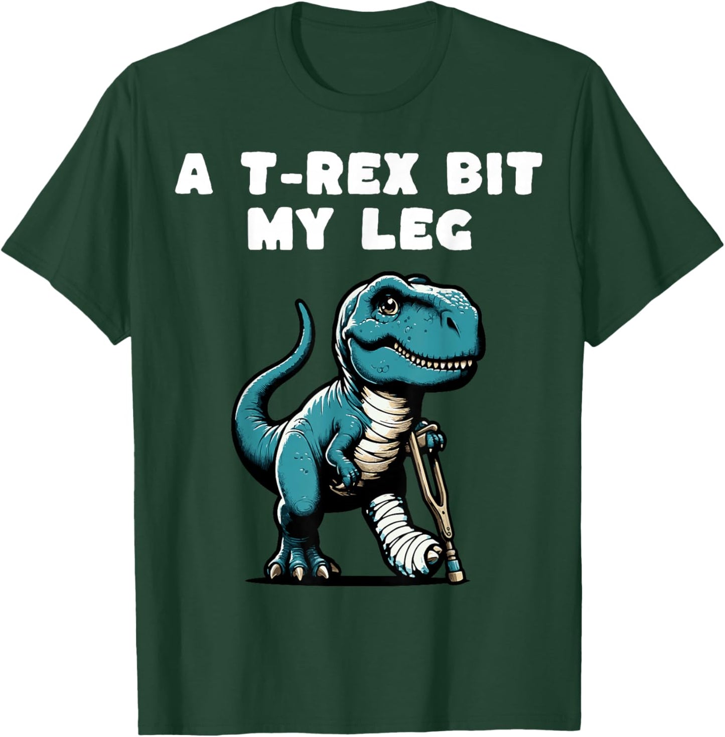 Broken Leg Recovery Kids Boys Dinosaur T-Shirt - T-Shirt | Forest