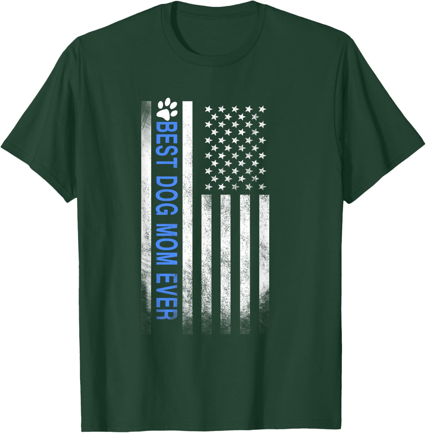 Best Dog Mom Ever American Flag Gift Best Mother T-Shirt - T-Shirt | Forest