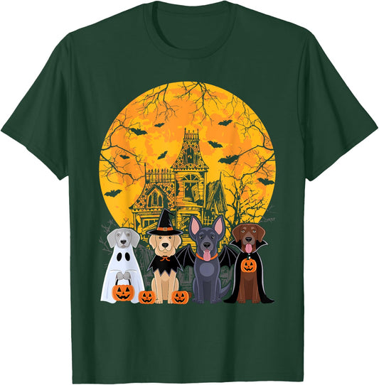 Cute Ghost Dogs Halloween Dog Lover Men Women Kids Costume T-Shirt - T-Shirt | Forest