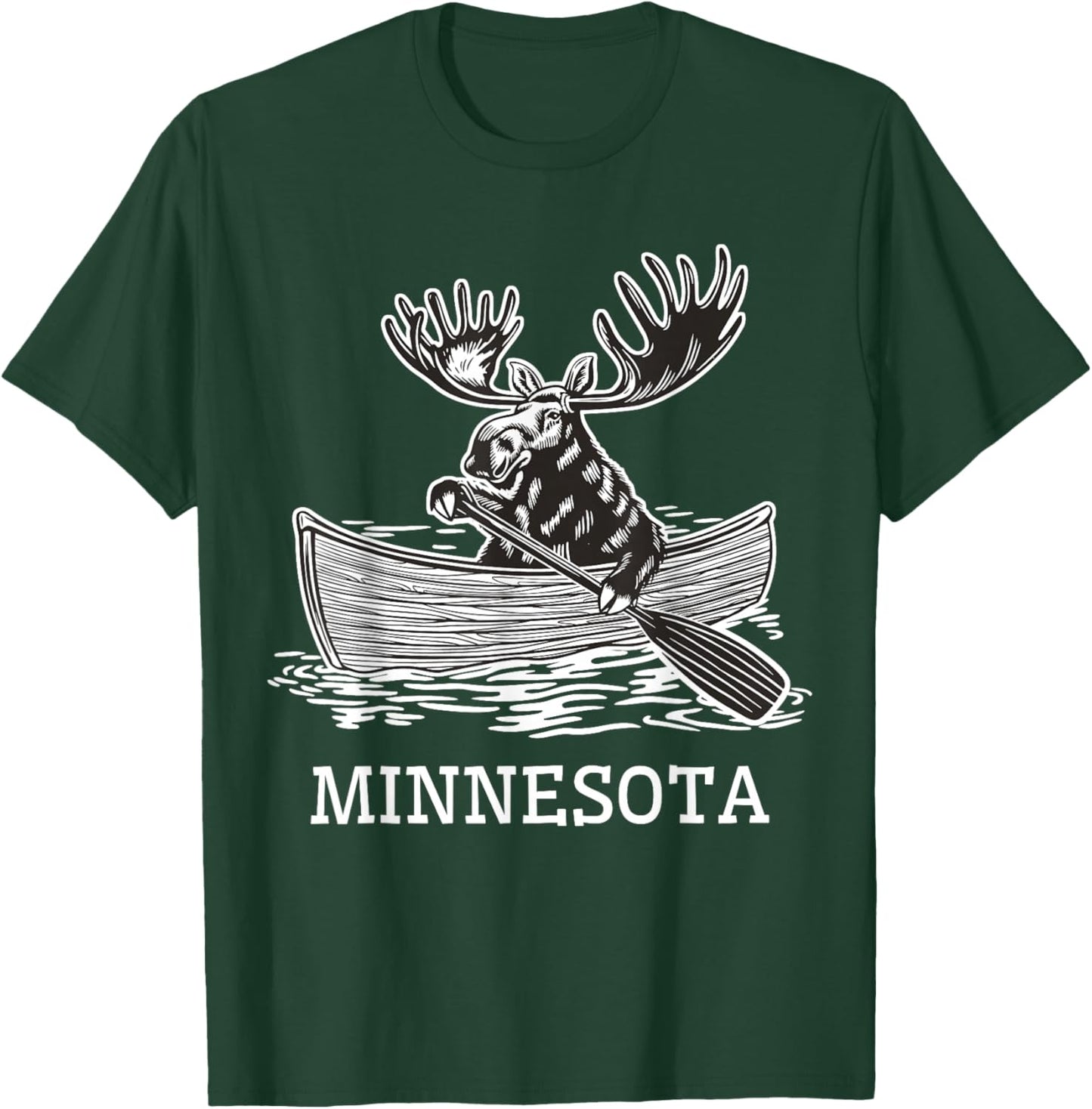Winter Moose Minnesota North Shore MN Wildlife T-Shirt - T-Shirt | Forest