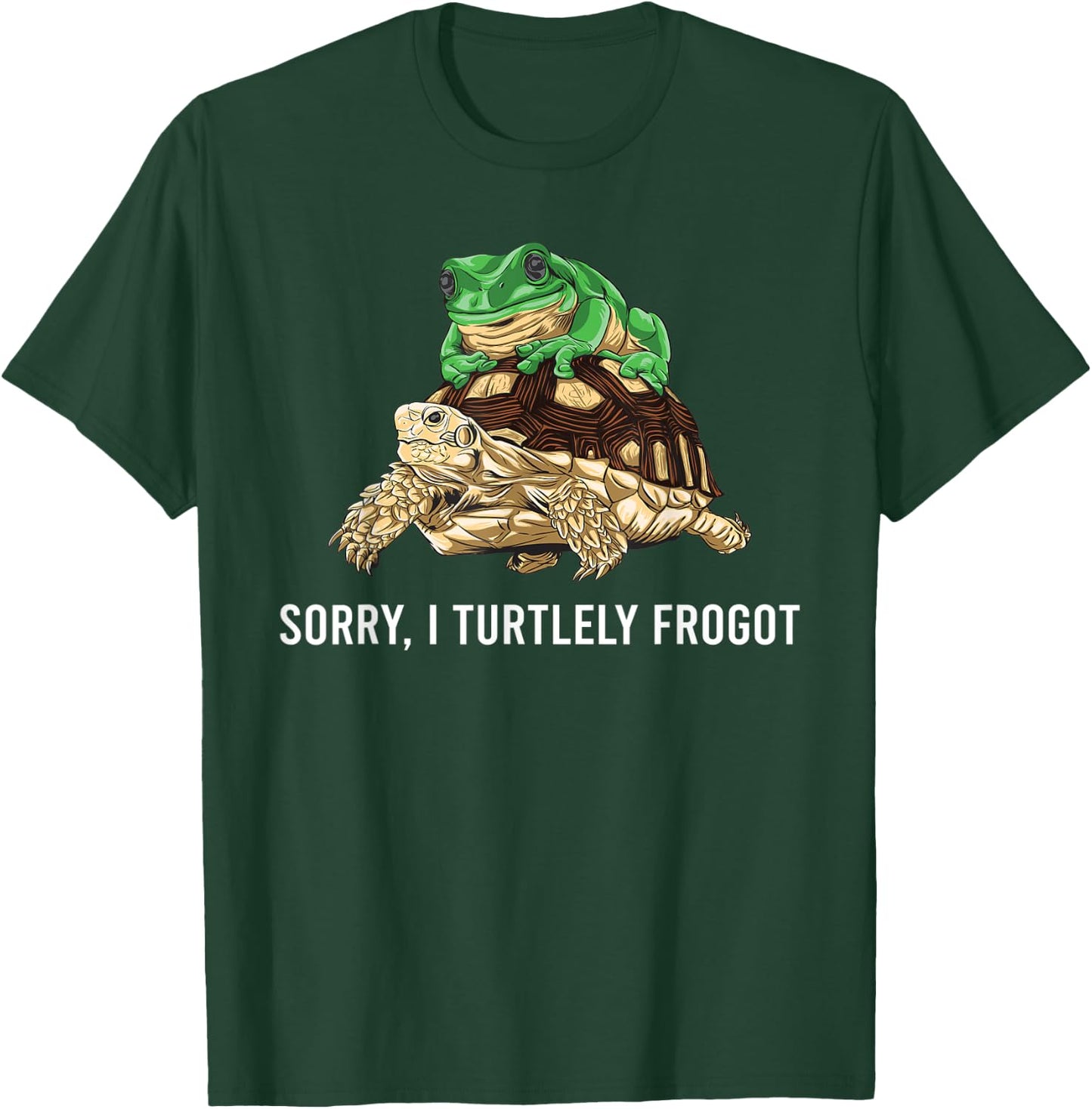 Funny Gift Turtle Frog Lovers Sorry I Turtely Frogot T-Shirt - T-Shirt | Forest