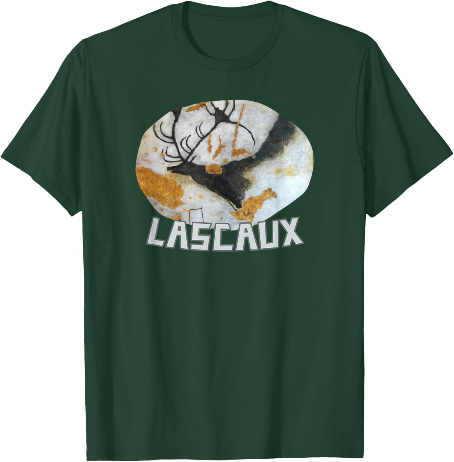 Lascaux Cave Painting Prehistoric Parietal Art Megaloceros T-Shirt - T-Shirt | Forest