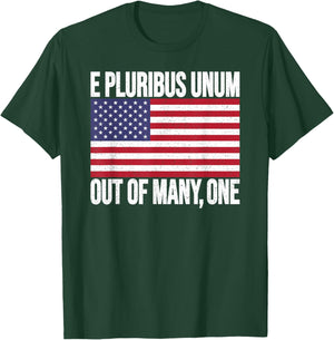 E Pluribus Unum Usa Flag T-Shirt - T-Shirt | Forest