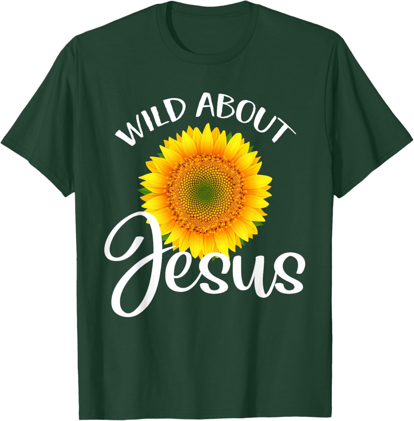 Wild About Jesus Shirt Sunflower VBS Sunday School Teacher Women T-Shirt - T-Shirt | Forest