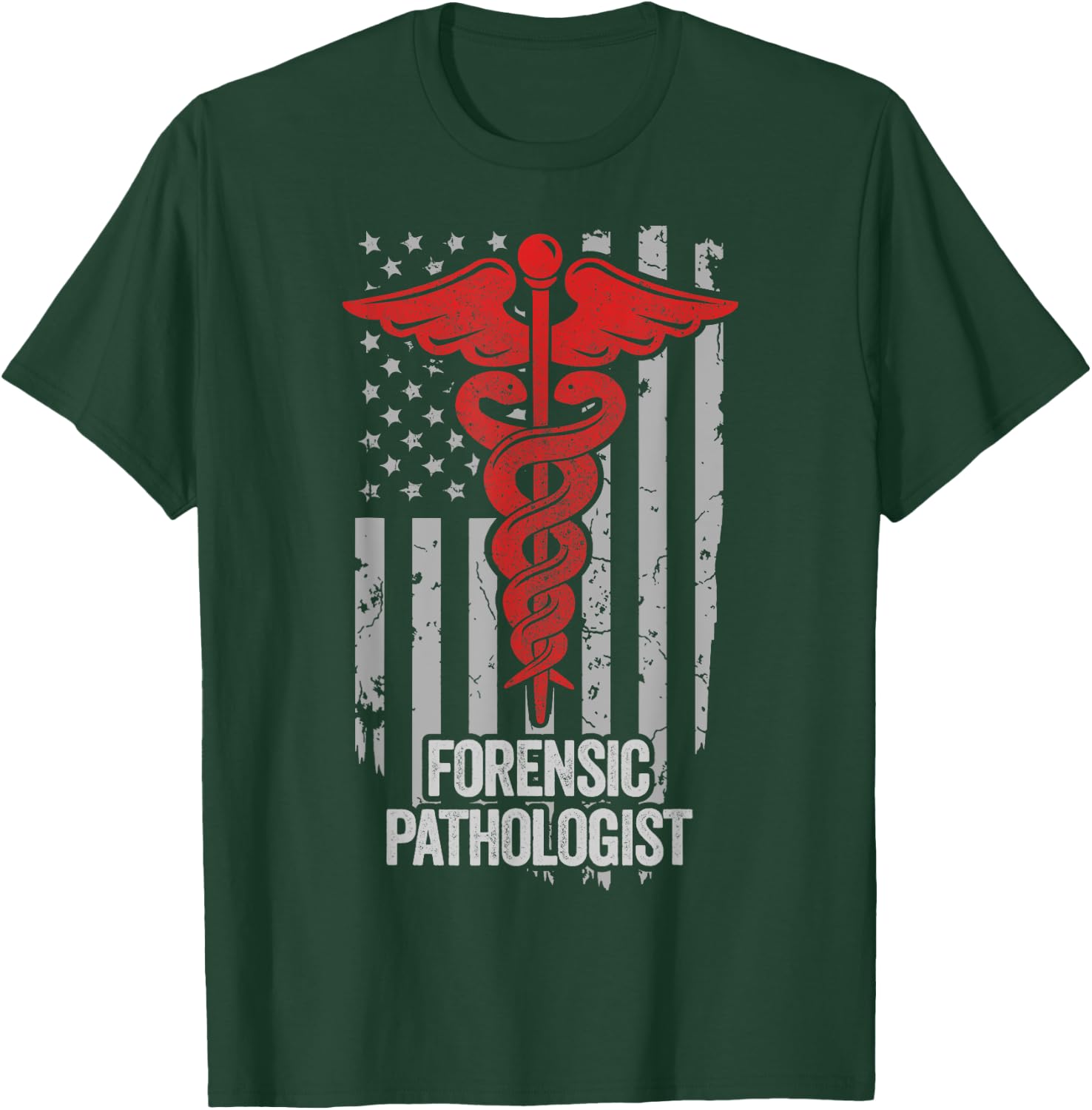 American Flag Forensic Pathologist Forensic Pathology Men T-Shirt - T-Shirt | Forest