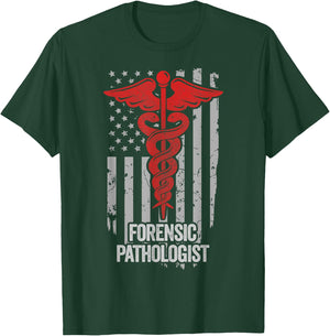 American Flag Forensic Pathologist Forensic Pathology Men T-Shirt - T-Shirt | Forest
