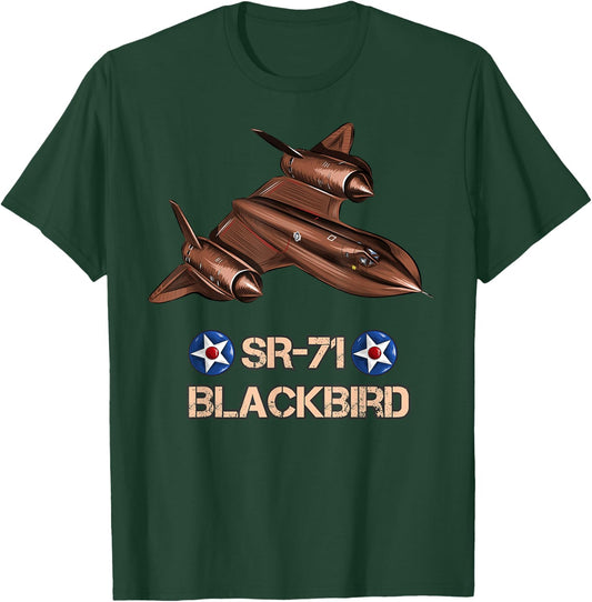 American Reconnaissance Aircraft SR71 Blackbird T-Shirt - T-Shirt | Forest