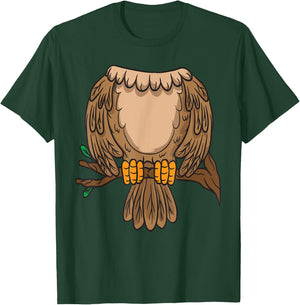 Funny Headless Owl Halloween Night Bird Costume Easy Outfit T-Shirt - T-Shirt | Forest