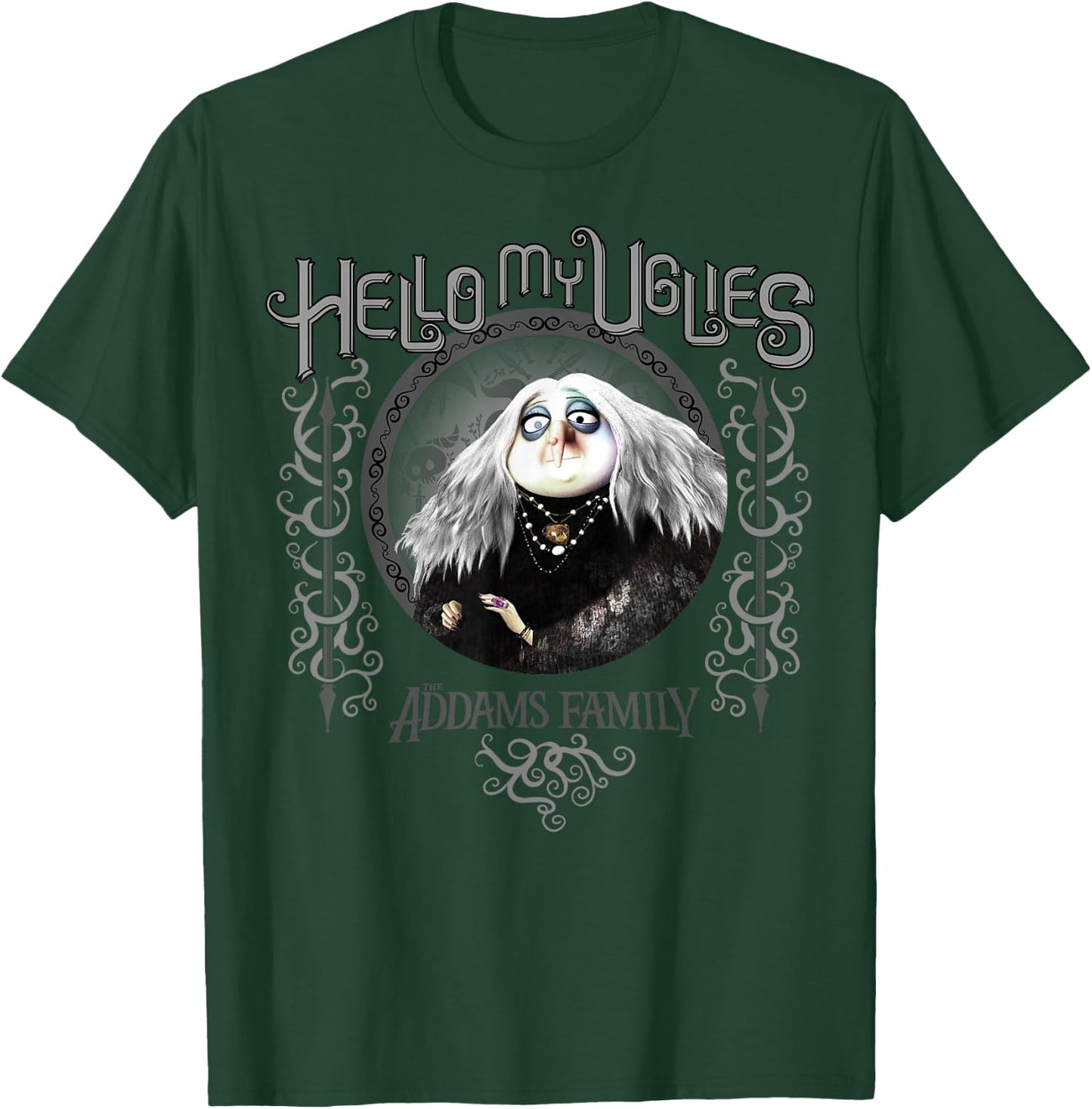 Addams Family Grandmama Hello My Uglies Portrait T-Shirt - T-Shirt | Forest