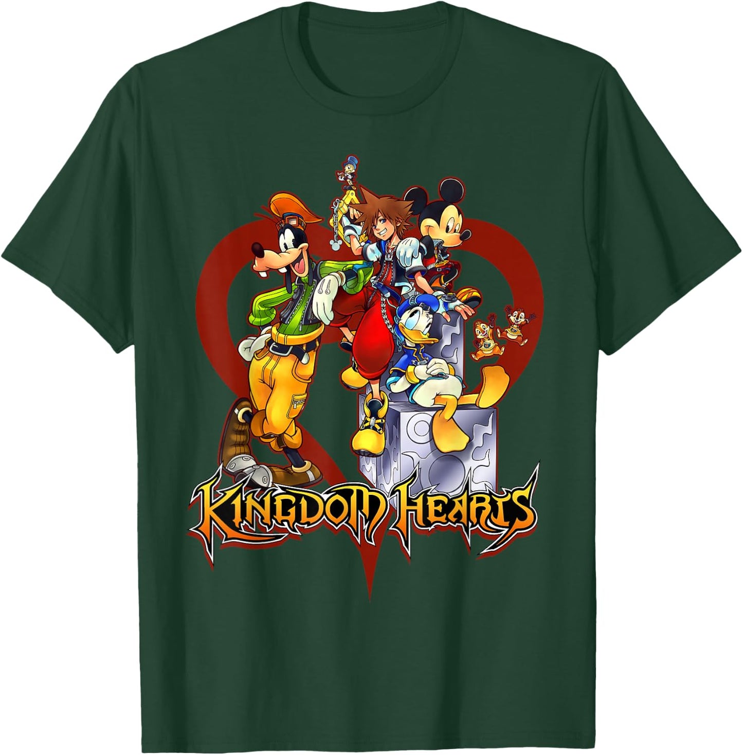 Kingdom Hearts - Sora Mickey Donald Goofy T-Shirt - T-Shirt | Forest