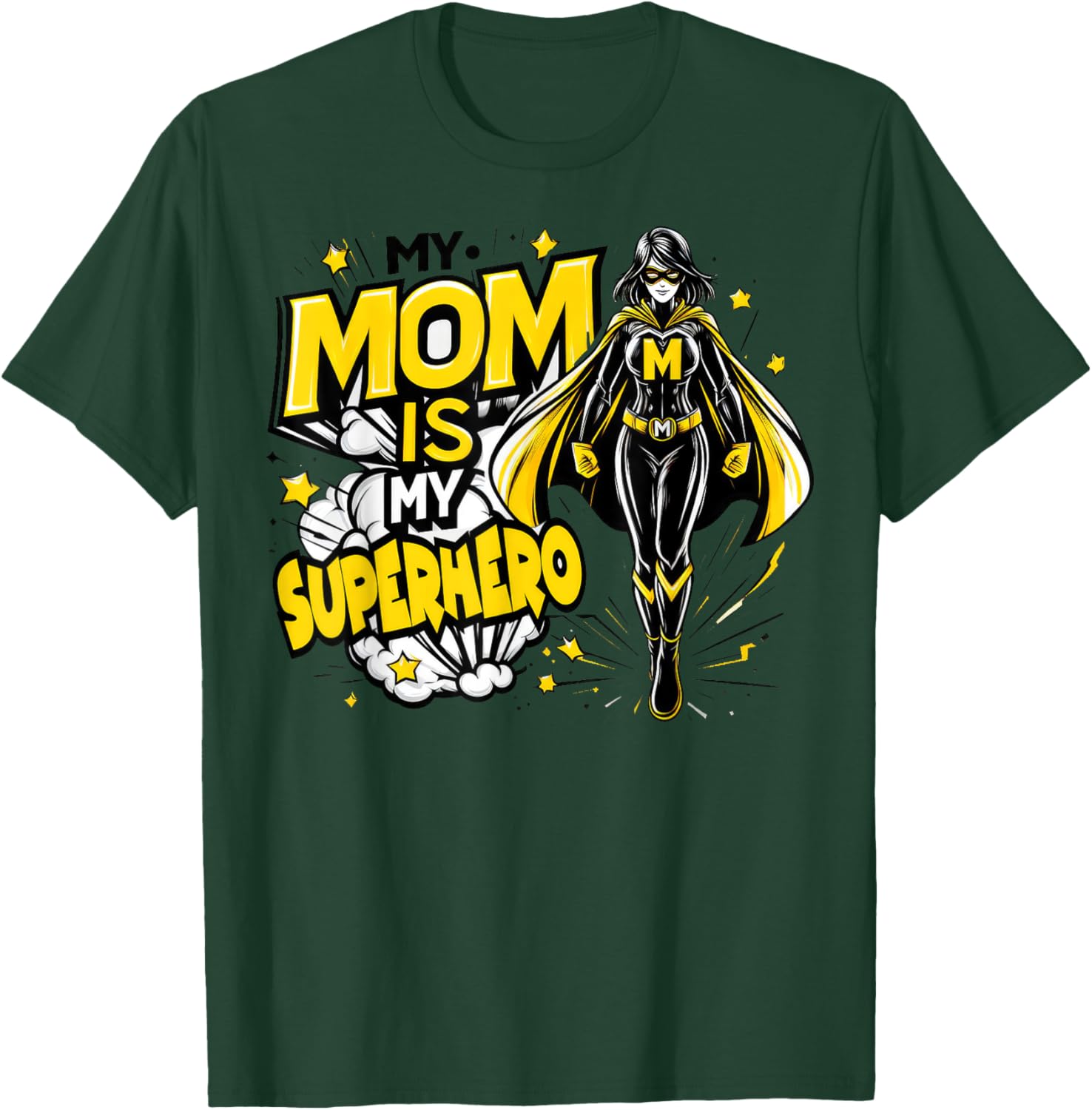 My Mom Is My Superhero Kids Cool Mother's Day Comic Lover T-Shirt - T-Shirt | Forest