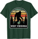 Printed on back, West Virginia and a Bigfoot, or a Sasquatch T-Shirt - T-Shirt | Forest