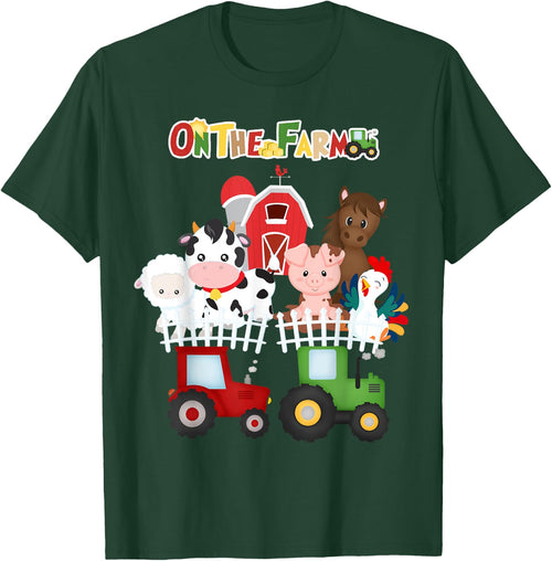On The Farm Barnyard Farm Animals Cute Toddler Boys Girls
