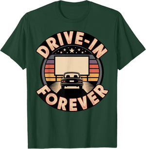 Vintage Drive-in Movie Enthusiast Retro Film Drive-in Cinema T-Shirt - T-Shirt | Forest
