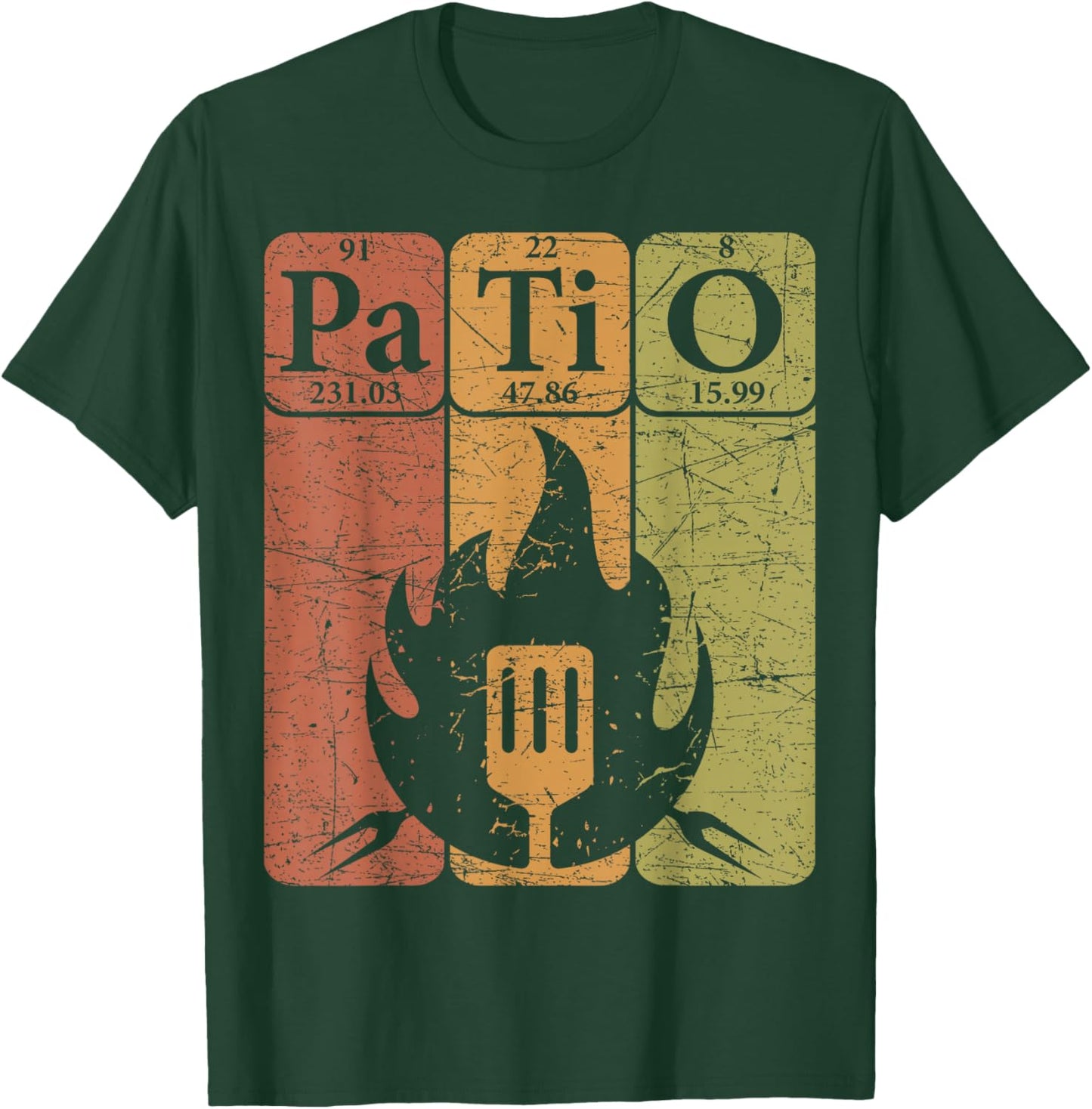 Patio BBQ Periodic Table Elements Grill BBQ Lover Barbecue T-Shirt - T-Shirt | Forest