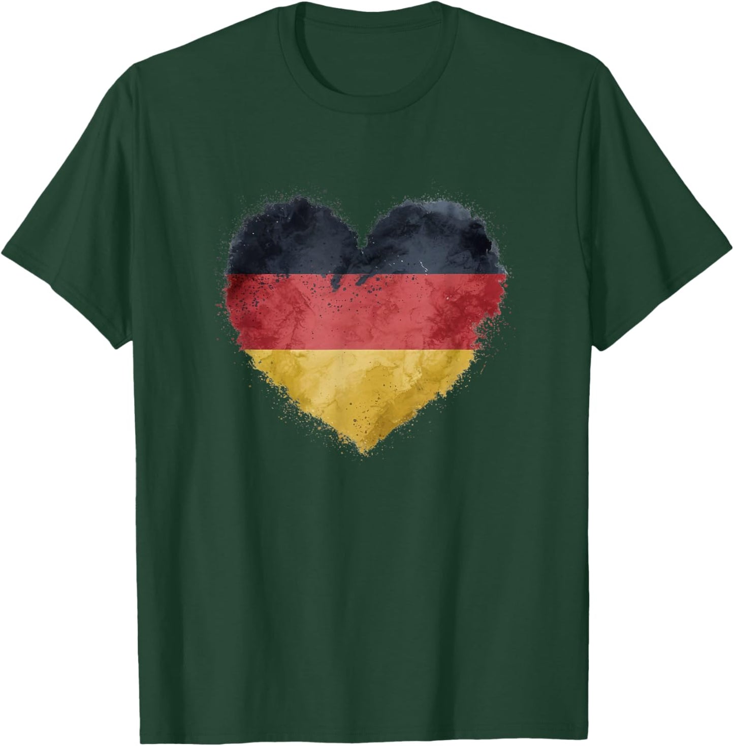Leuchtendes Herz, deutsche Flagge, Farben, Deutschland-Fan T-Shirt - T-Shirt | Forest
