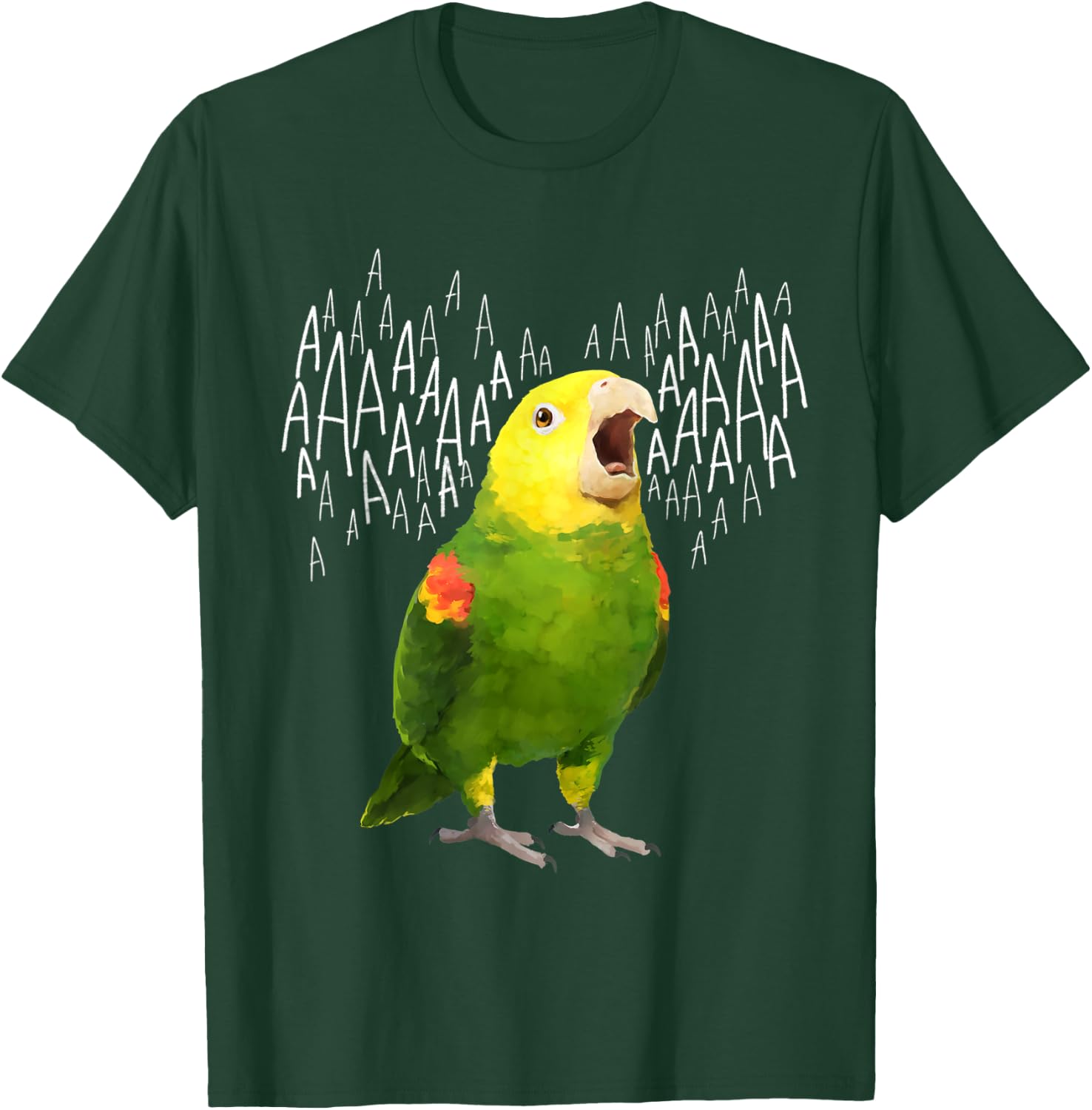 Screaming Amazon Parrot T-Shirt - T-Shirt | Forest