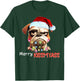Merry Kissmyass Funny Pug Santa Christmas Light T-Shirt - T-Shirt | Forest